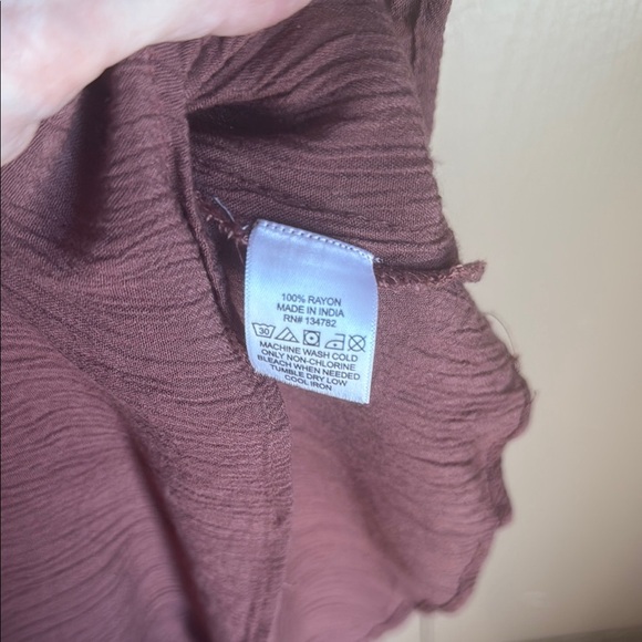 Indulge Mauve Casual Sundress with 3/4 Bishop Sleeves - Picture 5 of 5